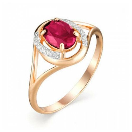 Кольцо Bolshakoff, красное золото, 585 проба, топаз, размер 16.5