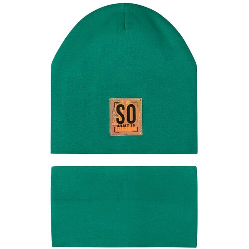 фото Шапка dan&dani, размер 56, зеленый