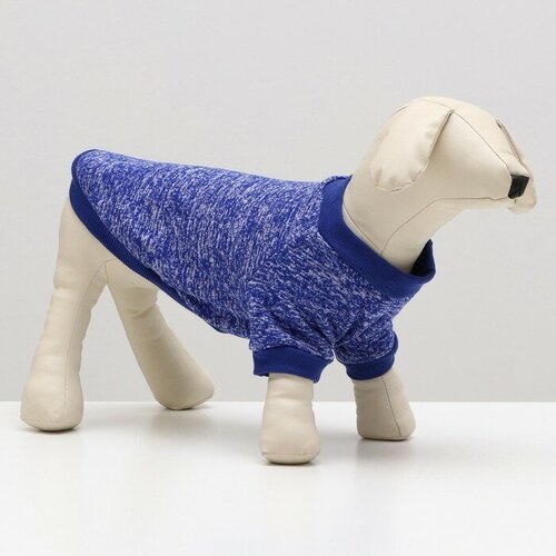 Свитер меланжевый размер 2XL ДС 41 ОШ 34 ОГ 55 см синий 763₽