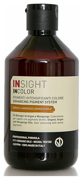 INSIGHT PROFESSIONAL Прямой пигмент интенсивный INCOLOR Luminous gold насыщенный золотой, 250 мл