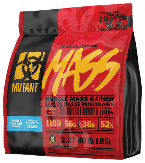 Гейнер Mutant Mass 5 lb Cookies and Cream 2270g (Печенье с кремом)