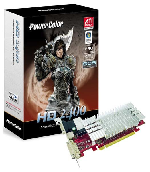 Видеокарта PowerColor Radeon HD 2400 Pro 525Mhz PCI-E 256Mb 667Mhz 64 bit DVI TV HDCP YPrPb