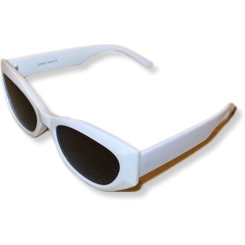 фото Солнцезащитные очки , овальные, оправа: пластик, с защитой от уф, для женщин, белый chris jann 