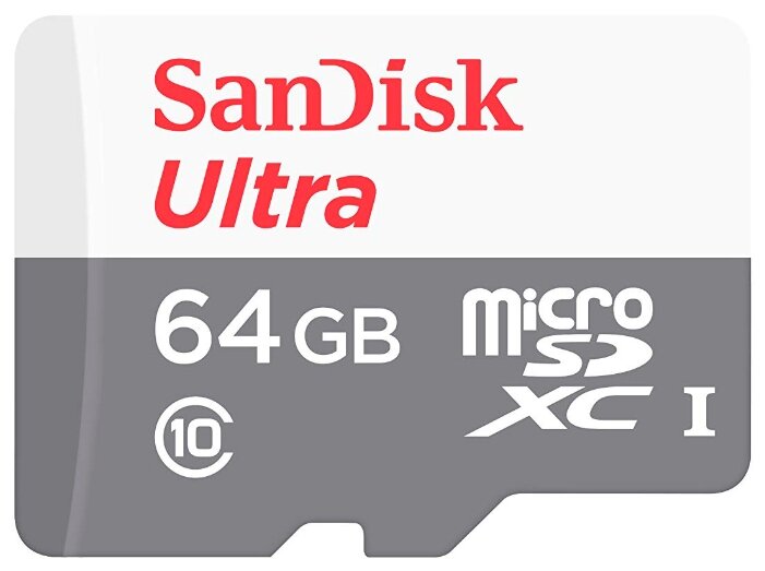 Карта памяти SanDisk Ultra microSDXC Class 10 UHS-I 80MB/s 64GB + SD adapter
