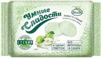 Зефир Умные сладости со стевией со вкусом зеленого яблока, 150 г