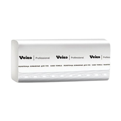 Купить Полотенца бумажные Veiro Professional Comfort KV210 белые однослойные, 20 уп. по 250 лист.