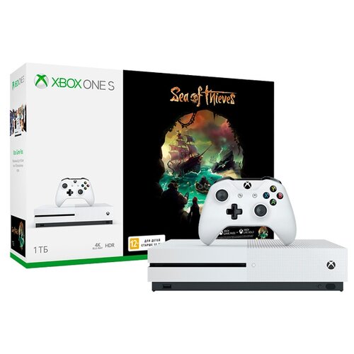 фото Игровая приставка Microsoft Xbox One S 1 ТБ белый + Sea of Thieves