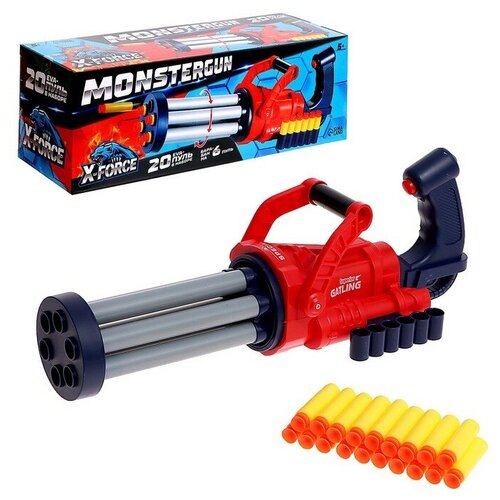 бластер monstergun 20 пуль стреляет мягкими пулями x force Бластер X-force Monstergun, 20 пуль, стреляем мягкими пулями