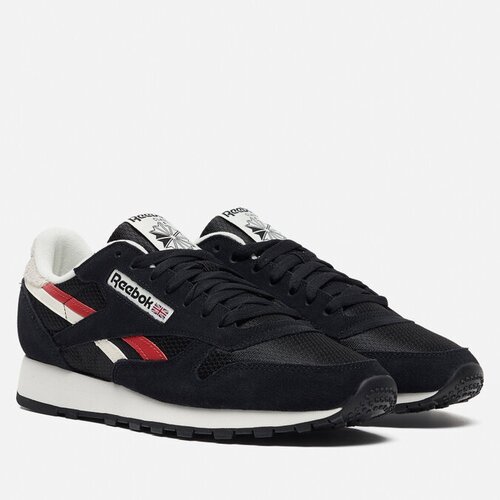 Мужские кроссовки Reebok Classic Leather чёрный, Размер 44 EU