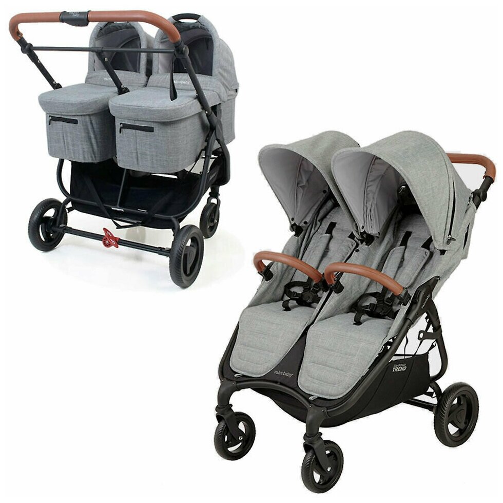 Valco Baby Коляска для двойни 2-в-1 Snap Duo Trend Grey Marle