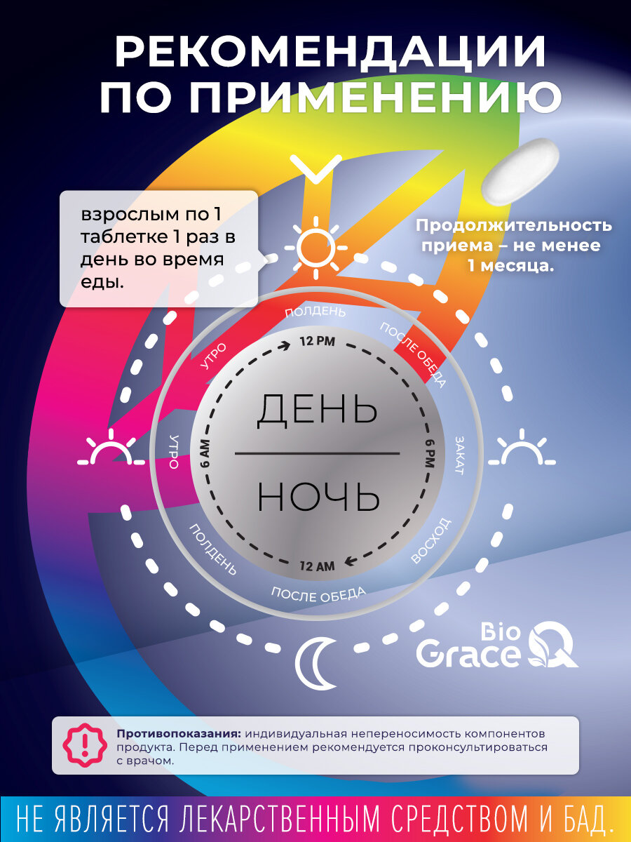 Витаминно-минеральный комплекс для мужчин и мужского здоровья GraceBioQ, 120 таблеток — фото 1