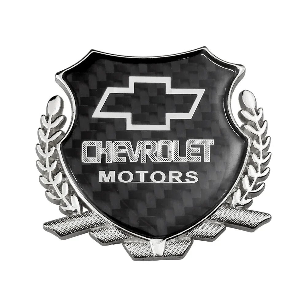 Металлическая эмблема из углеродного волокна для Chevrolet Cruze Aveo Captiva Lacetti Niva Orlando Epica Camaro Spark Trax, наклейка на окно, значок, Серебристый