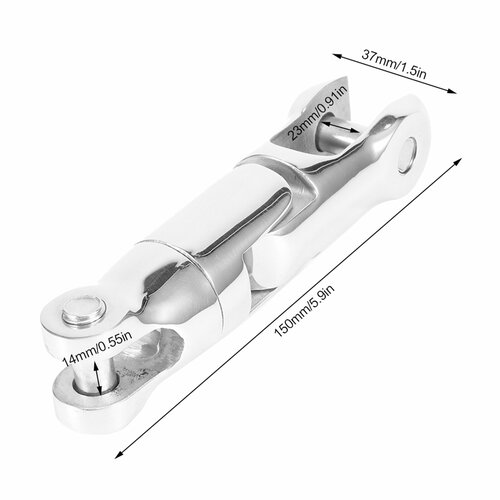 Соединитель Шарнирного соединения Шлюпочного Якоря 3 Шарнира Из Нержавеющей Стали 316 Зеркально Отполированная Фурнитура для 0.4?0,5 в Цепочке