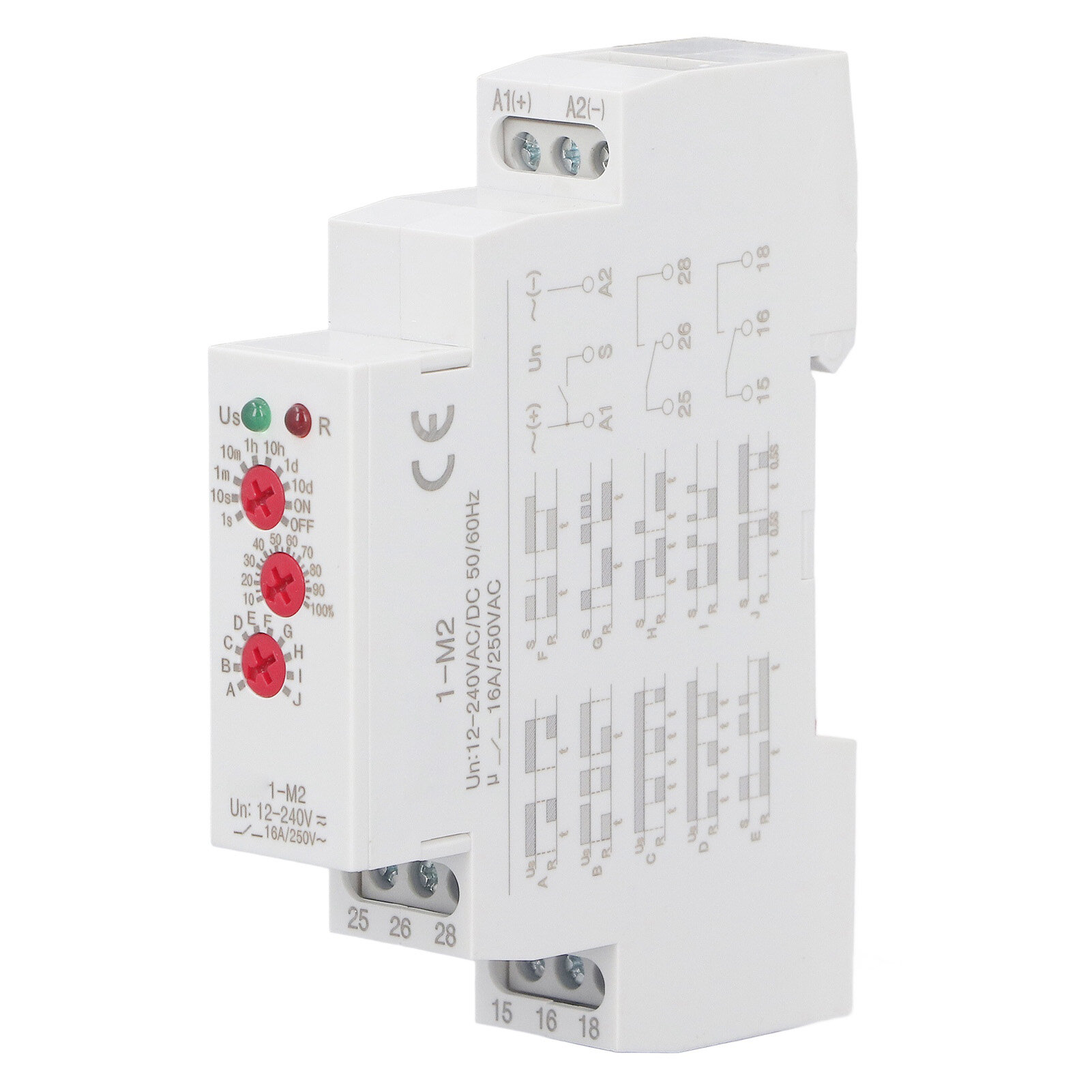 Динамическое реле задержки, 0.1s-10 дней, 12-240V, с защитным корпусом, для вентиляции