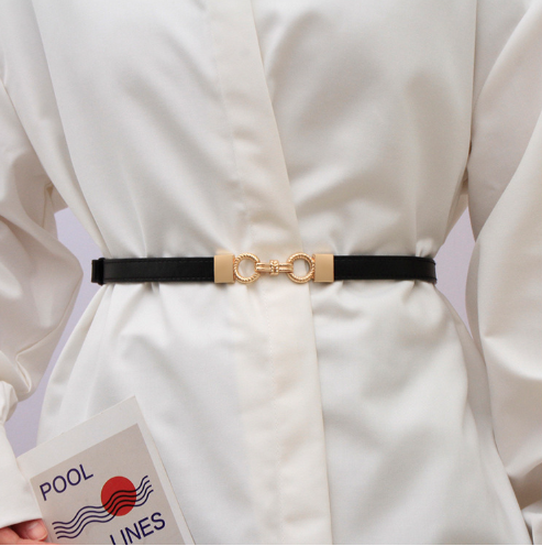 Ремень  для женщин, размер 102, черный/черный никель — фото 1