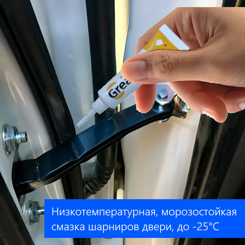 Смазка для ограничителя двери автомобиля низкотемпературная до -20ºC грязевытесняющая GREASE High Performance 10 гр. — фото 1