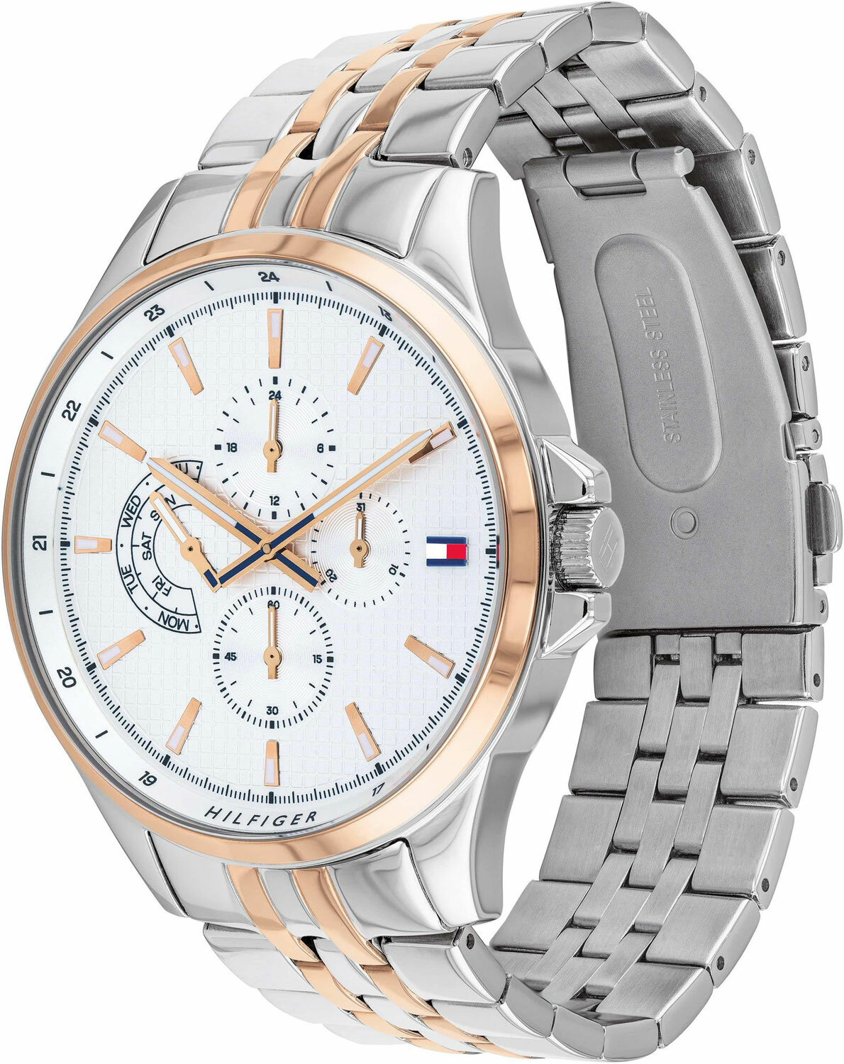 Наручные часы TOMMY HILFIGER Shawn, белый/серебристый/золотистый — фото 1