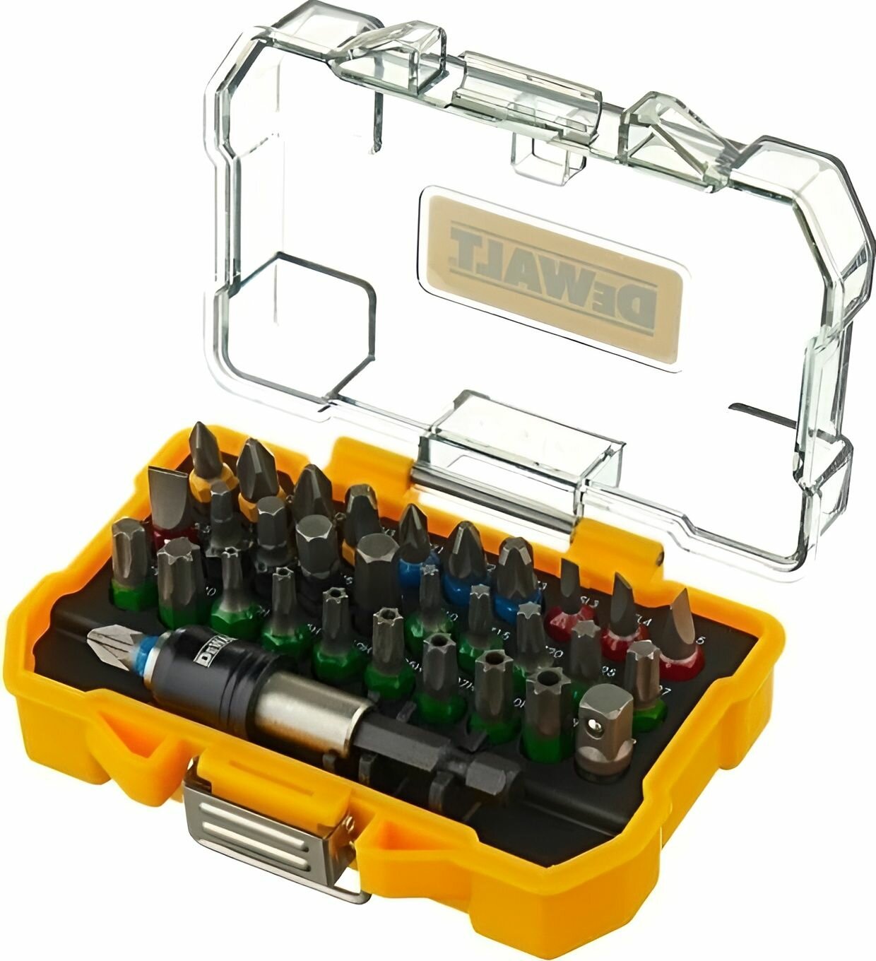 Набор бит и торцевых головок DeWALT DT7969-QZ 32 предм серый/желтый 1 уп.
