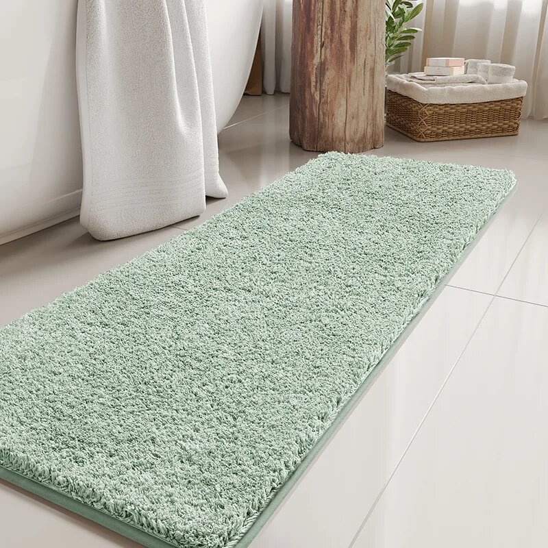 Большой микрофибровый коврик для ванной 60x90cm Зеленый