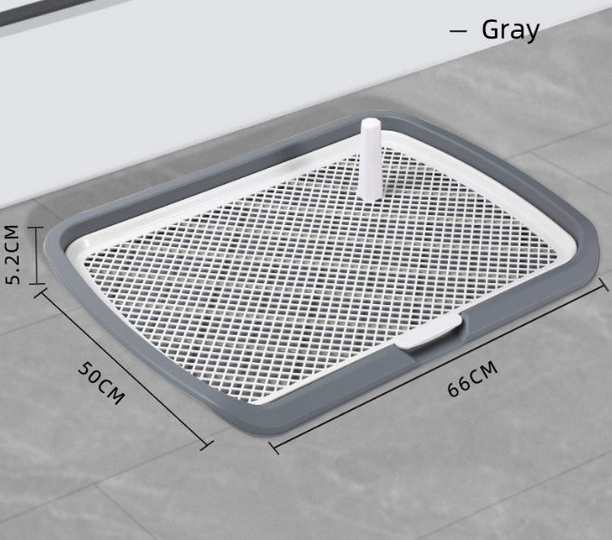 Картинки Лоток для собак с сеткой и столбиком, под пеленку, 66х50 см.