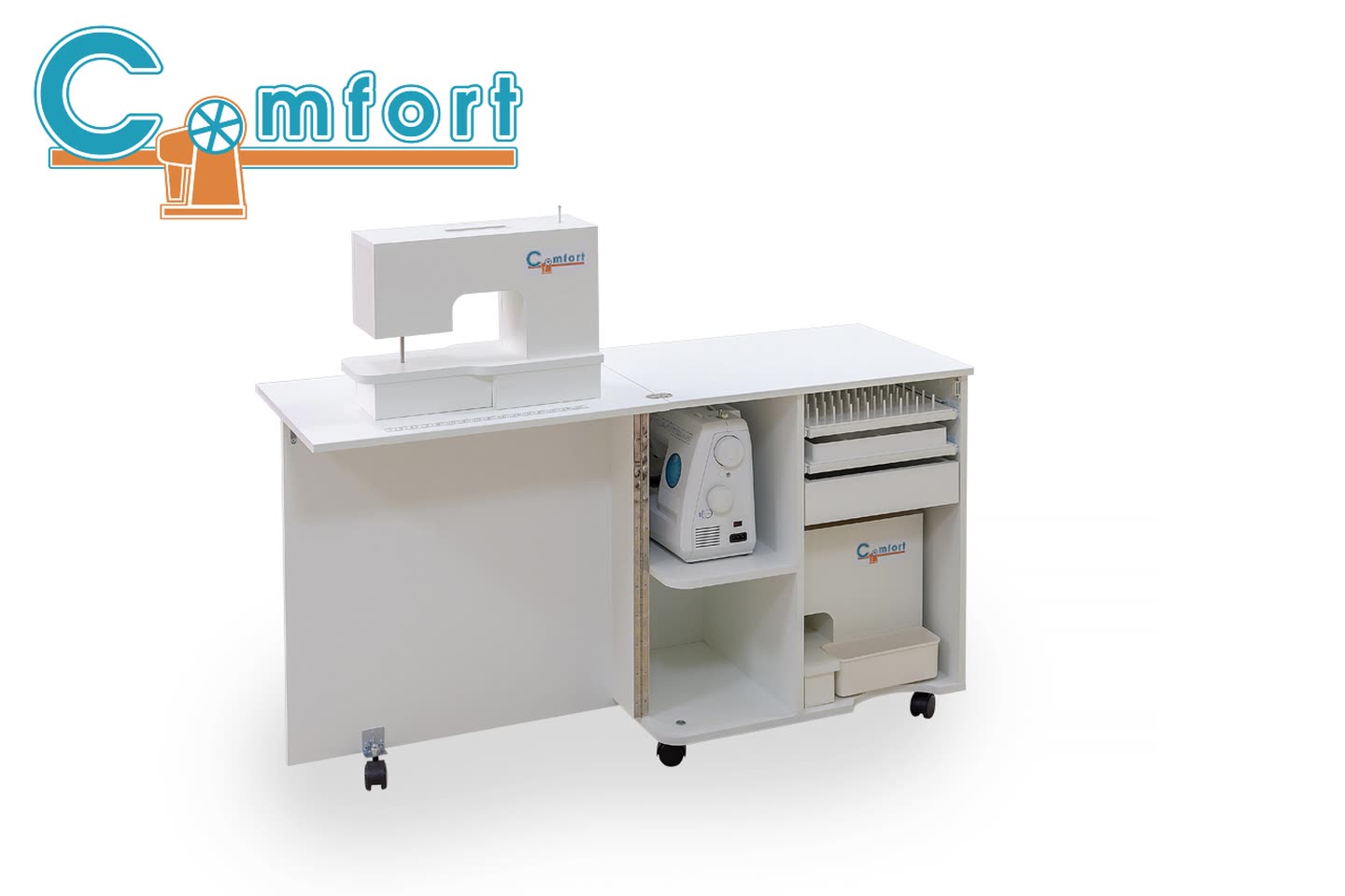 Стол-трансформер для швейной машины и оверлока Комфорт Compact (Кашемир) — фото 1