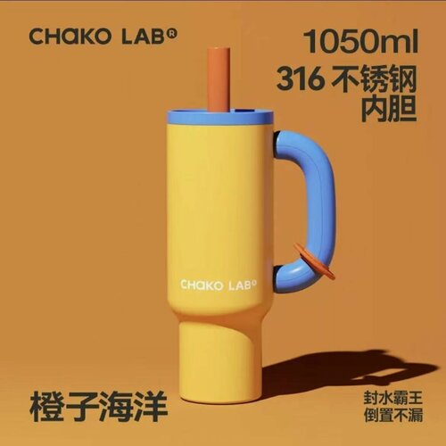 Изображение товара Chako Lab, Термокружка для воды, 1000 мл (Розово-Голубая)