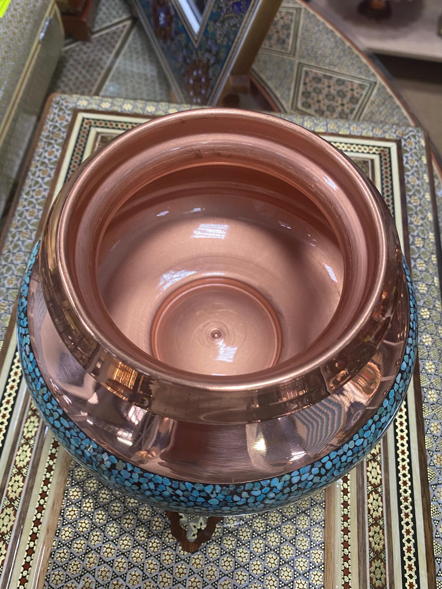 Полоскательница "Фирузе", ручная работа, медный цвет, 18 см x 14 см — фото 1