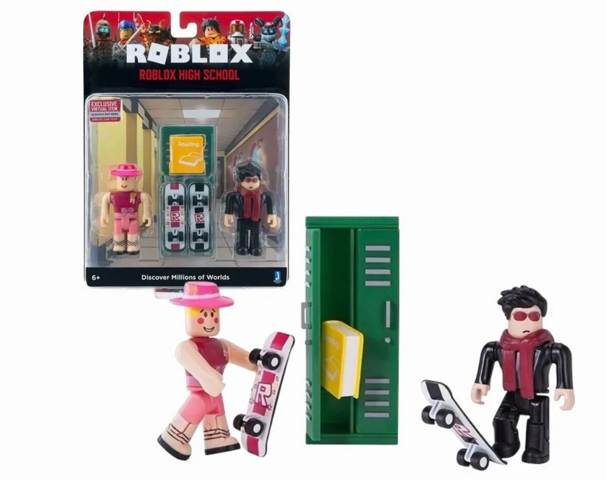 Jazwares Roblox High School Игровой набор Дьюд Фигурки Роблокс 2 шт, аксессуары + код