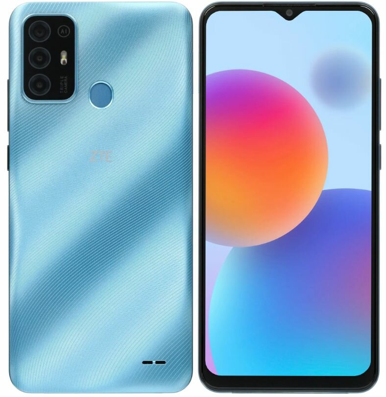 6,52" Смартфон ZTE Blade A52 4/64 ГБ (BLADE A52) 2022, голубой