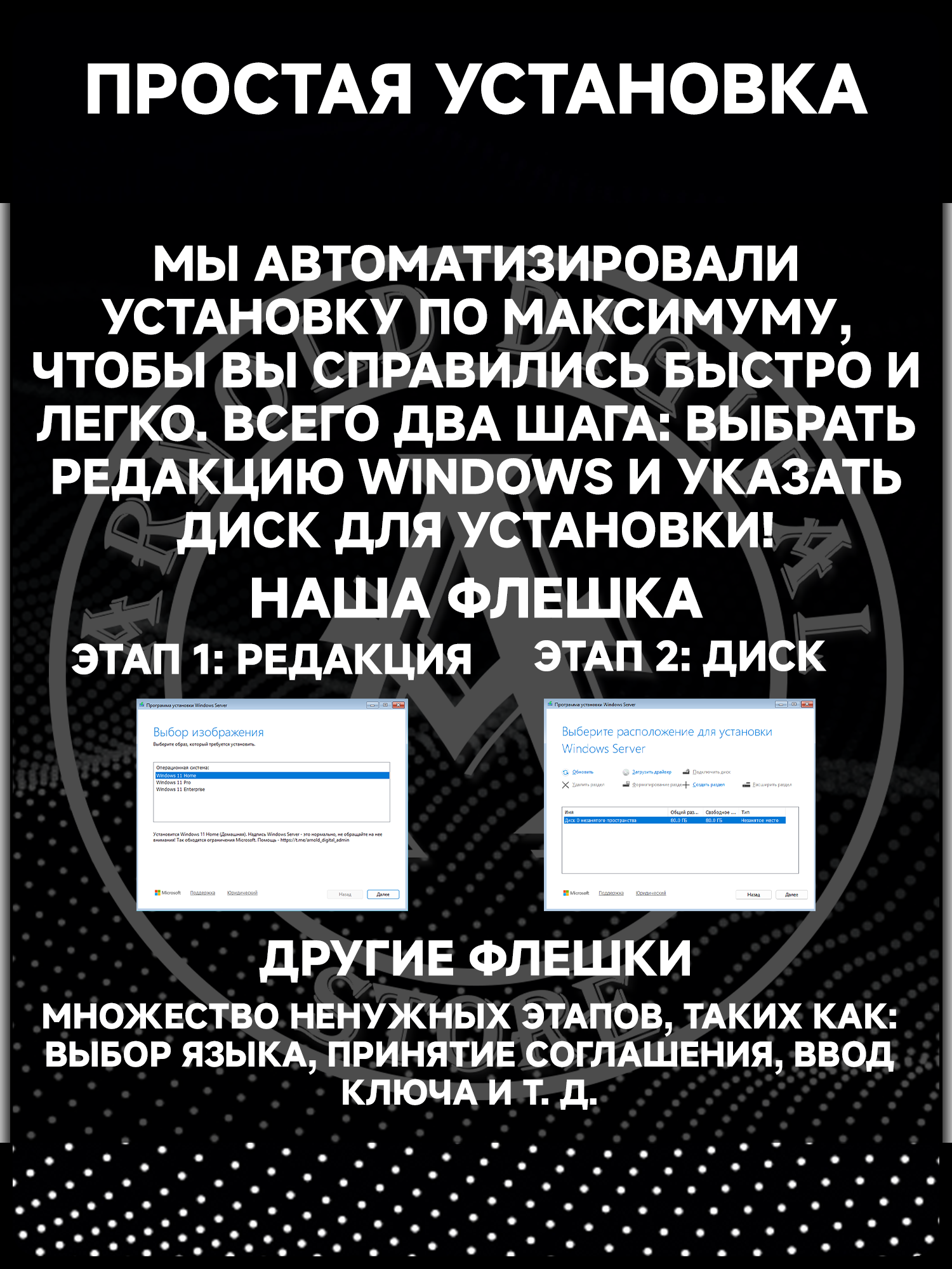 Загрузочная флешка Windows 11 Про + Office 2024 Pro Plus с бессрочной активацией и обходом ограничений — фото 1