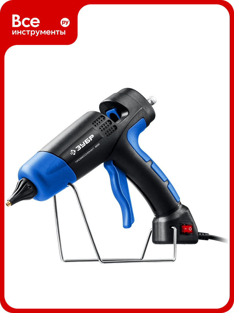 Термоклеевой электрический пистолет ЗУБР Профессионал 200 d 11 мм 06852-11