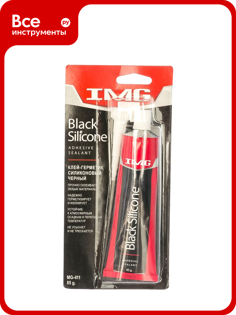 Силиконовый клей-герметик IMG черный 85г MG-411