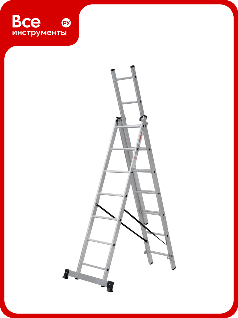 Трехсекционная лестница Новая Высота 3х7 ступеней 1230307