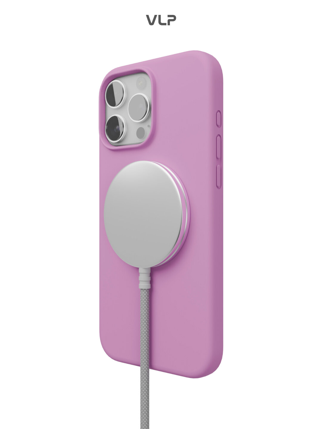 Чехол на iPhone 16 Pro с MagSafe VLP Aster Case, розовый — фото 1