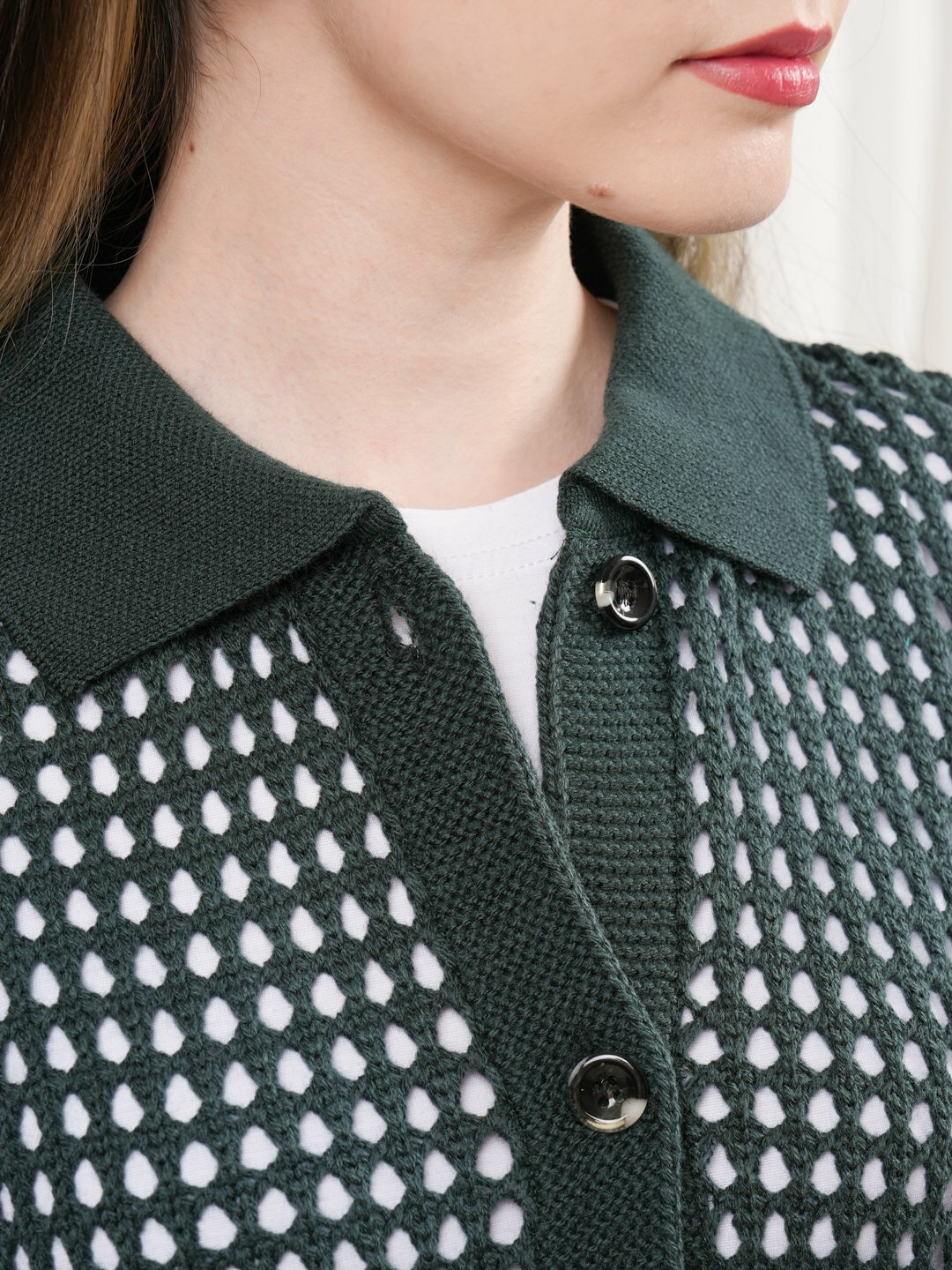 Кардиган Didov TRIKO 2452, размер 48-52, темно-зеленый — фото 1