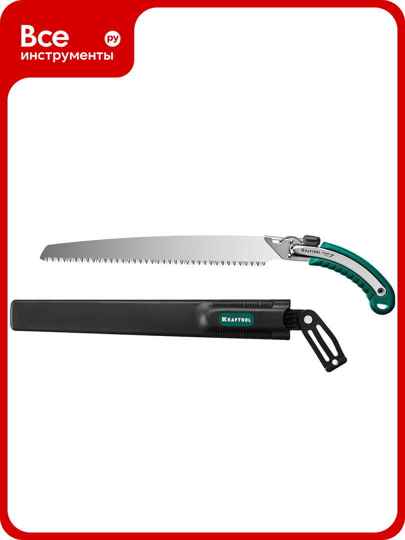 Ножовка для быстрого реза сырой древесины KRAFTOOL CAMP Fast 7 350 мм 15216