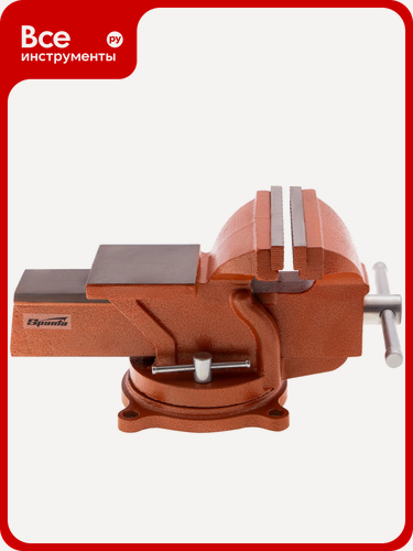 Изображение товара Слесарные тиски SPARTA 150 мм, поворотные, с наковальней 186275 для надежного зажима деталей