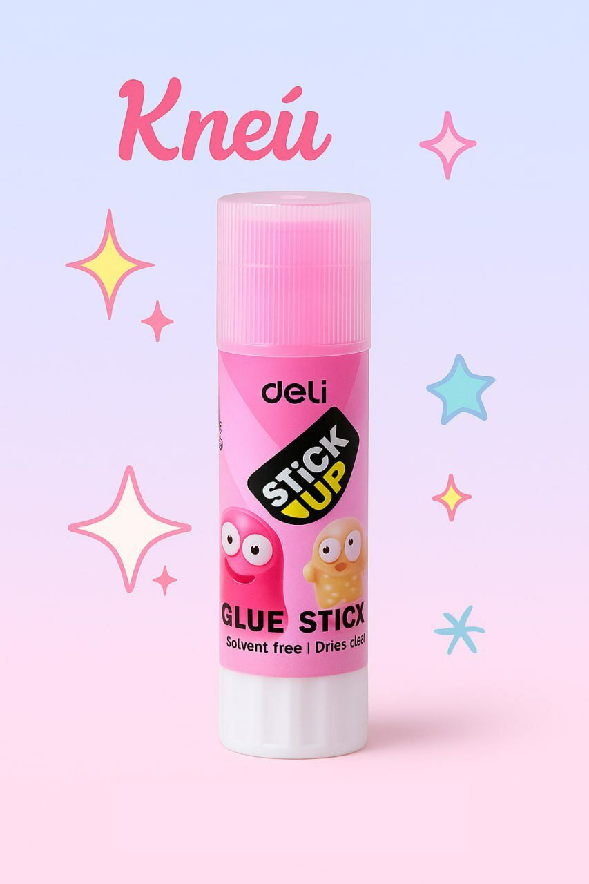 Клей-карандаш Deli Stick Up — розовый дизайн, надежное сцепление!