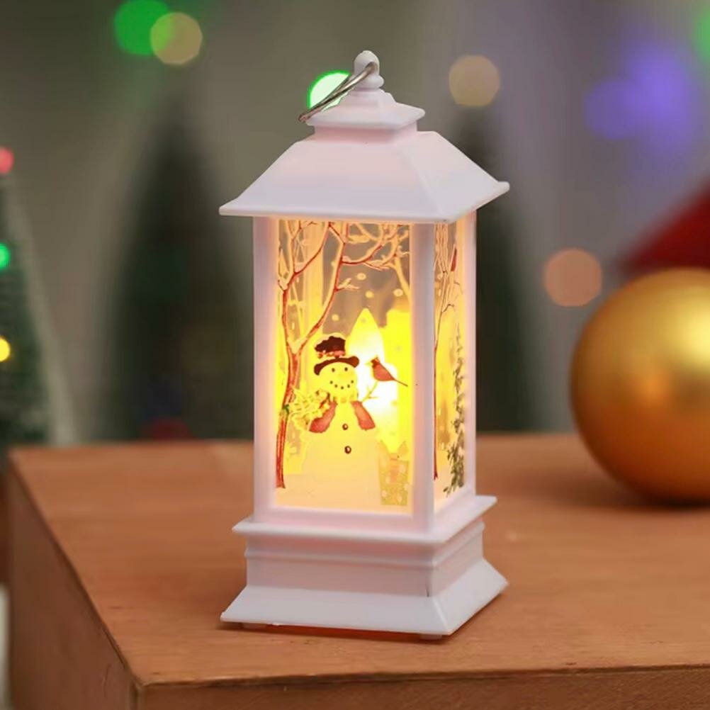 Новогодний/рождественский светильник 13*6*6 см квадратный белый