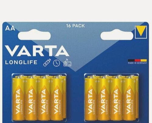 Изображение товара Батарейка VARTA Longlife LR06 AA, 16 штук (16 штук в одном блистере)
