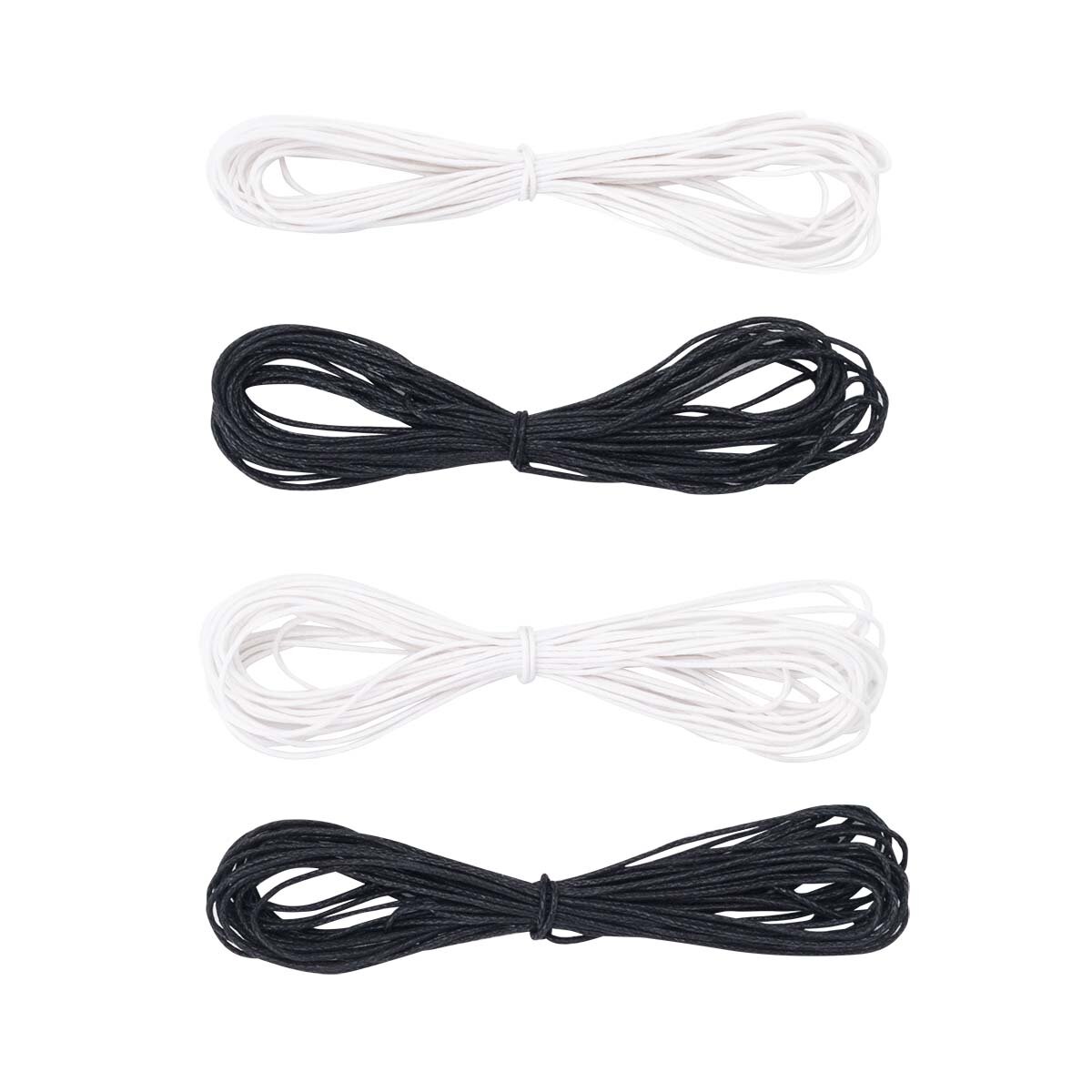 Шнур для декорирования вощенный 1мм*1м 20 шт Astra&Craft (черно-белый)