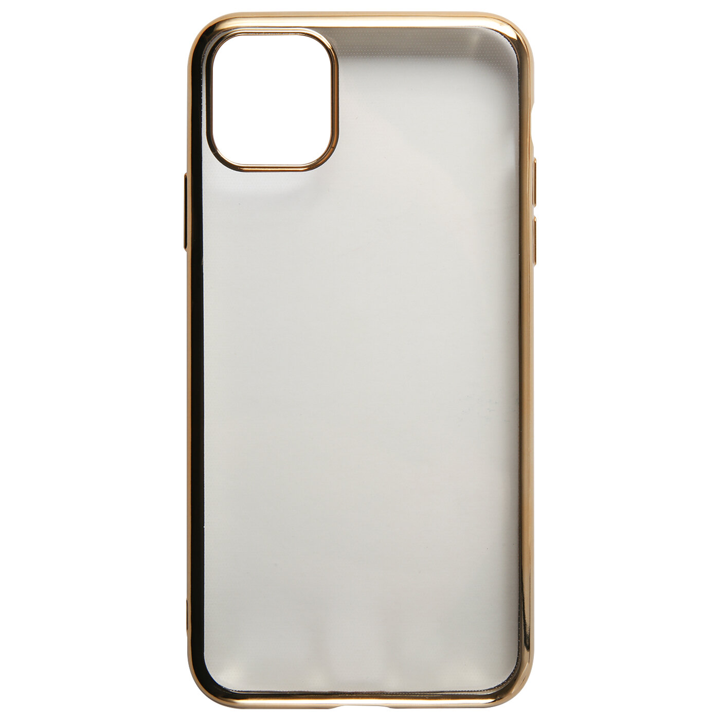 Накладка на iPhone 11 Pro Max (6.5")/Силиконовый чехол на iPhone 11 Pro Max (6.5")/Бампер на Айфон 11 Про Макс (6.5")/Защита от царапин для Apple/Чехол накладка силикон, золотистая рамка