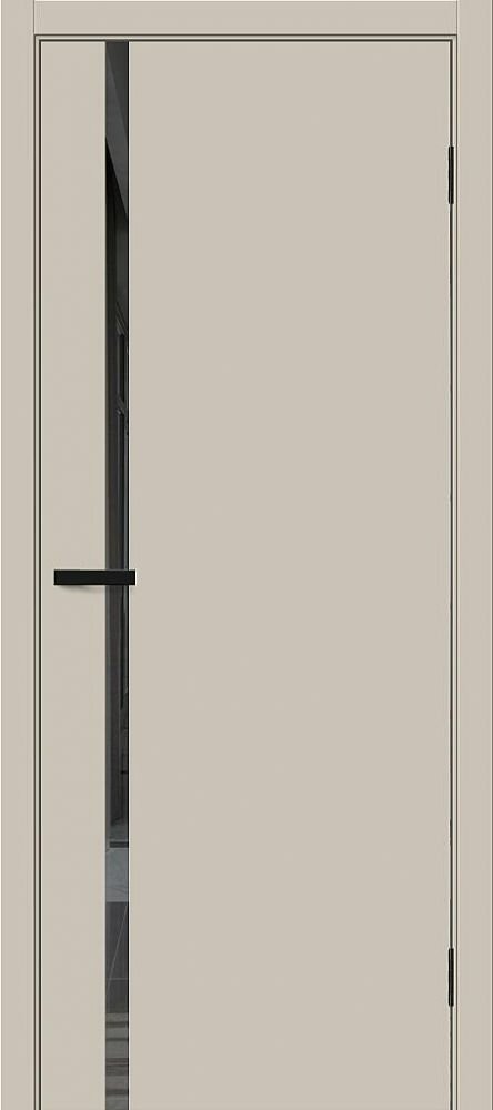 Межкомнатная Дверь ПЭТ Bravo Браво-0.40 П Cream Silk / Mirox Grey 900х2000мм (полотно 1шт) / Браво.