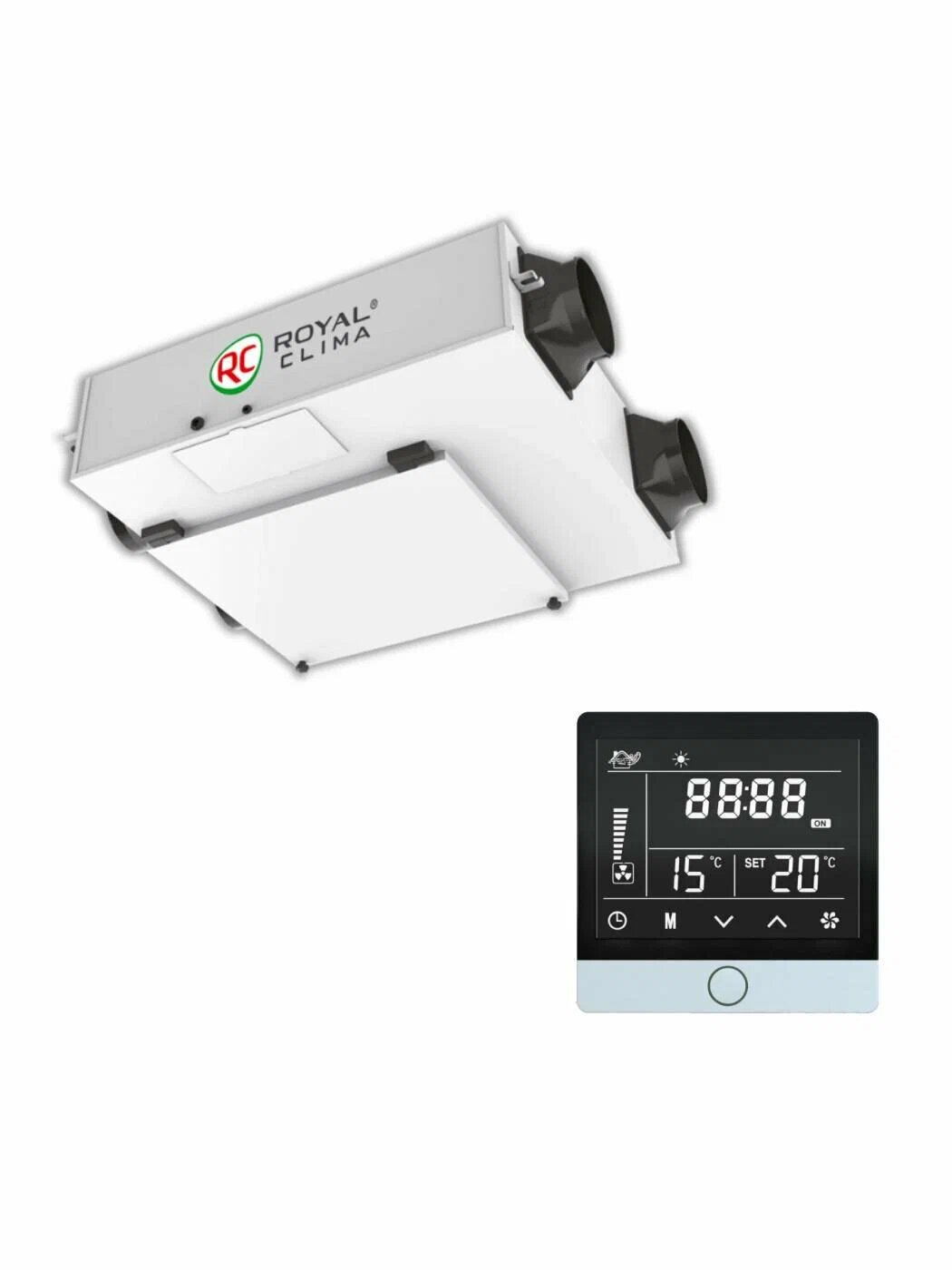 Установка приточно-вытяжная ROYAL CLIMA PRIMO 4.0 RCS-250-P 4.0 встроенный wi-fi встроенный датчик CO2