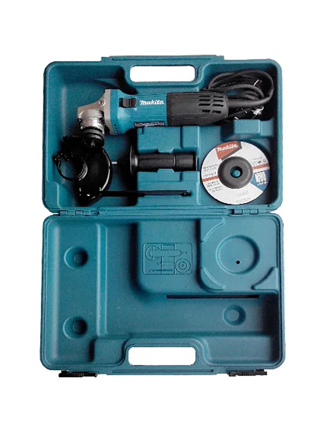 Кейс Makita 824736-5, для УШМ, ударопрочный пластик, бирюзовый, 42 х 30 х 14 см — фото 1