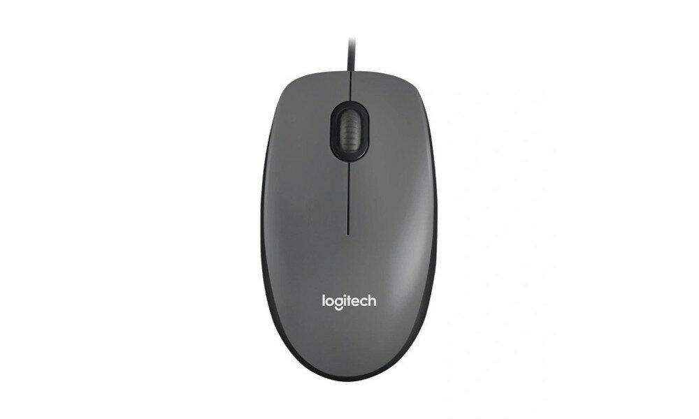 Мышь Logitech M90, проводная, цвет серый, с USB-подключением — фото 1