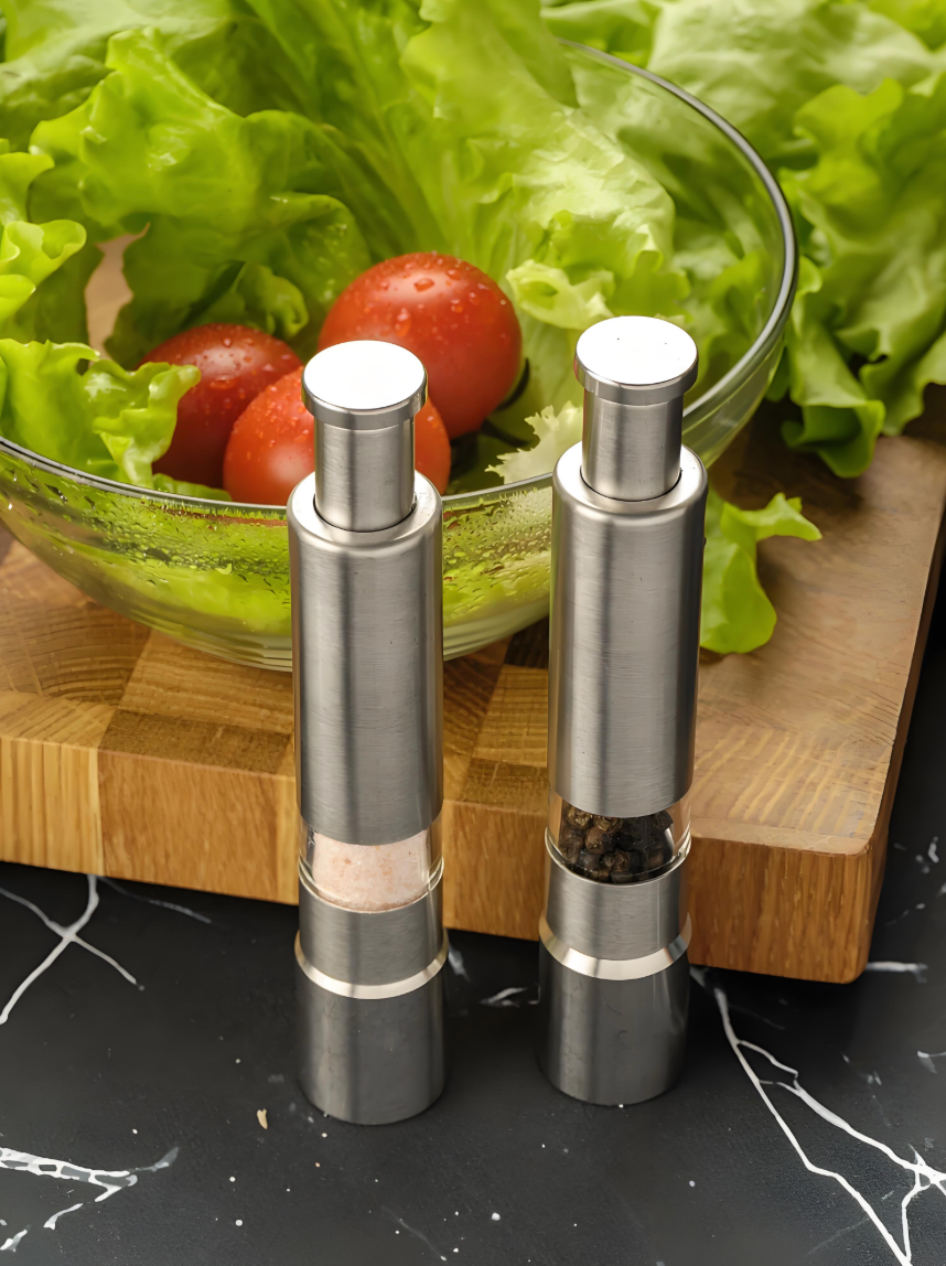 Мельницы для специй перца и крупной соли 155 х 3 см – 2 шт. / Прецемолки из нержавеющей стали
