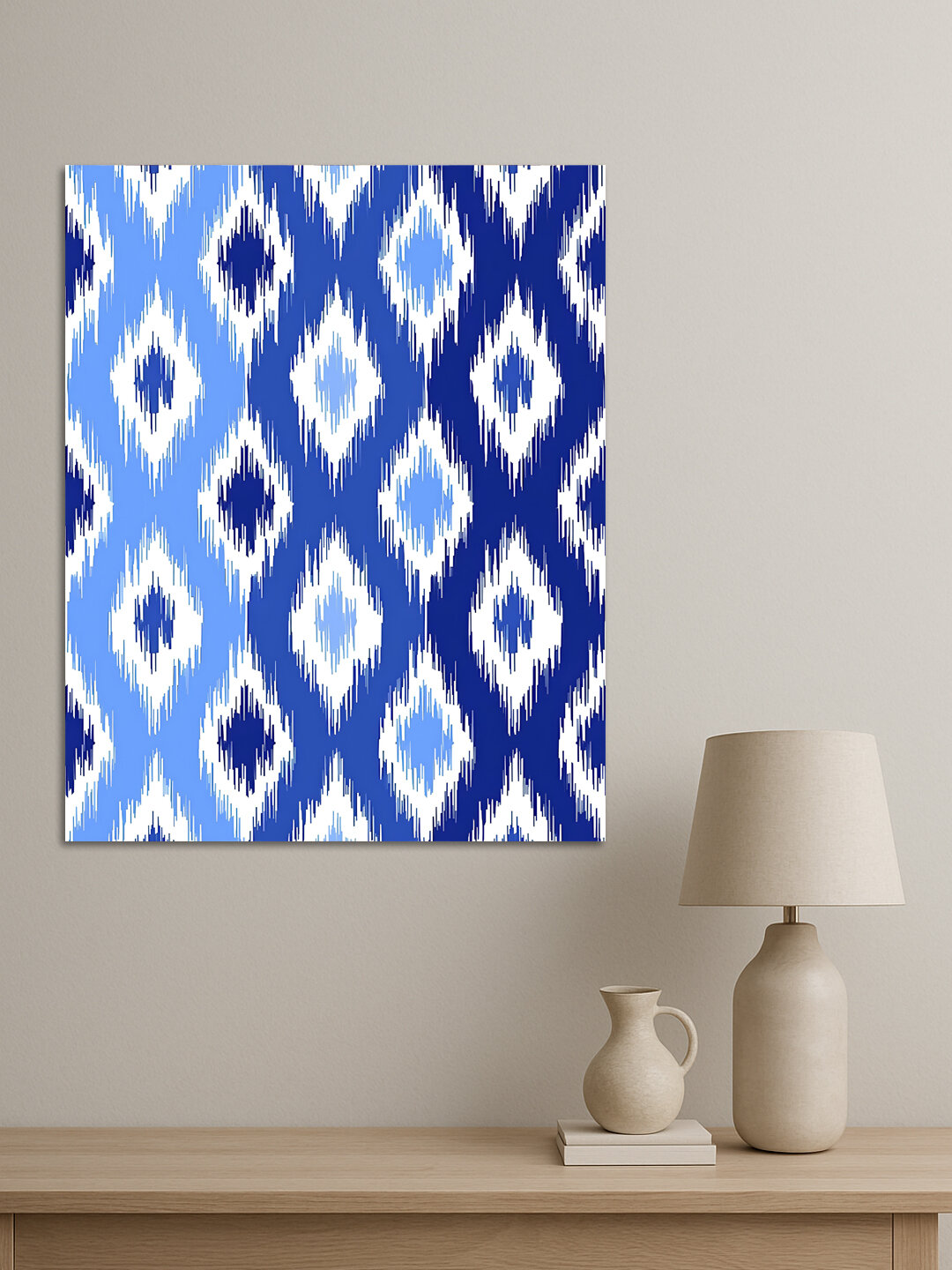 Картина интерьерная на стену ARTERY "Синие оттенки Востока", печать на холсте, постер на подрамнике, 30х40 см — фото 1