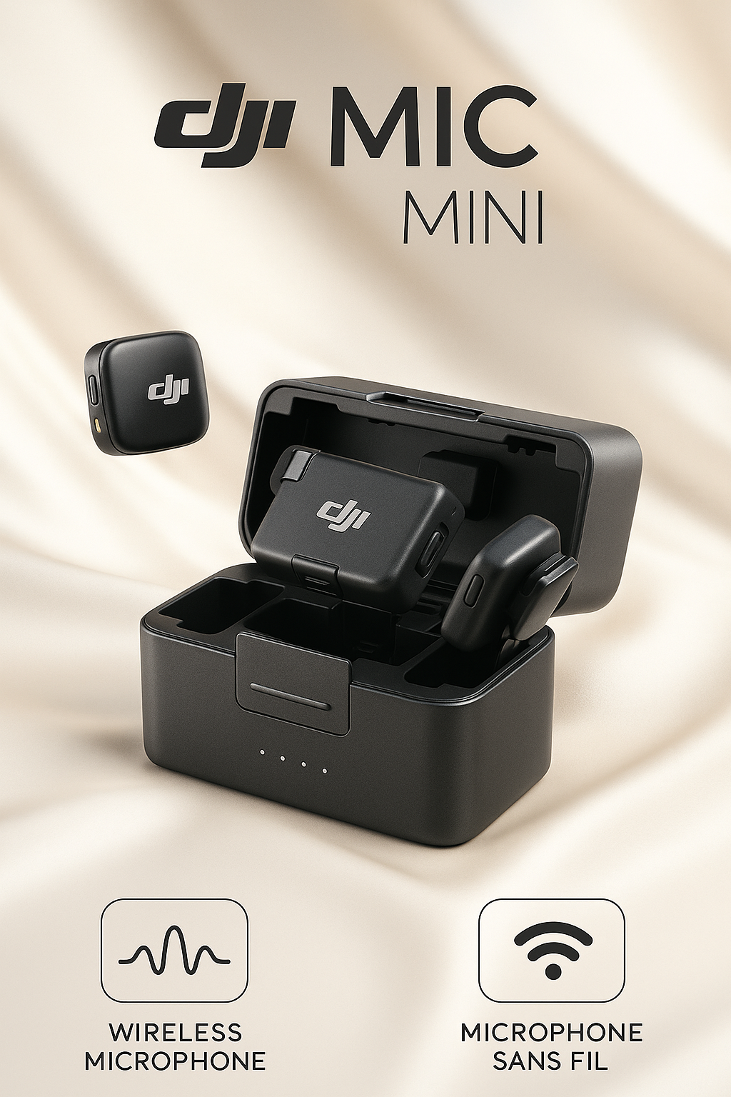 DJI Mic Mini – беспроводной компактный микрофон с функцией записи