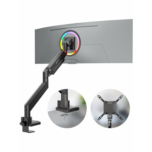 Кронштейн для монитора 17-57 дюймов ONKRON G130 настольный до 27 кг черный 15729₽